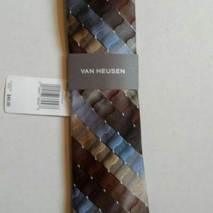 Van Heusen Men's Modern Wave Tie Blue/Brown/Tan